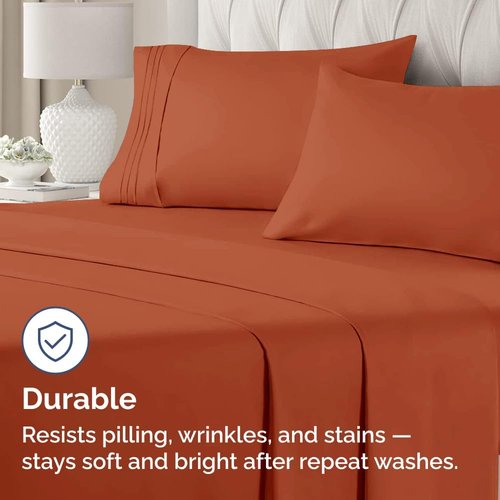 King Pillow Cases by [Brand Name] - Ultra Soft Hotel Quality Covers | Comfy, Wrinkle-Free, Stain Resistant - 2 Piece Set in Terracotta