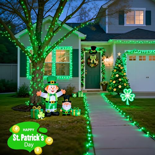 Green Battery-Operated LED Christmas Lights 2 Pack - 66 Ft Waterproof String