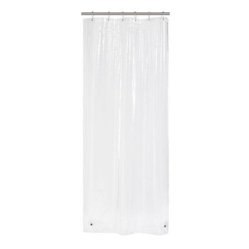 AmazerBath Small Shower Curtain Liner, 36x72 Stall Plastic Clear Shower Curtain Liner, PEVA Cute Narrow Shower Liner, Stand Up Shower Curtain Liners with 2 Magnets and 6 Rustproof Grommet Holes