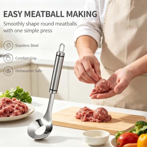 Stainless Steel Meatball Spoon Maker 2027 Set - Easy Kitchen Tool