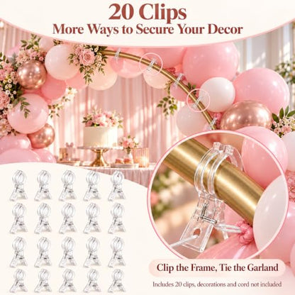 Clear Balloon Arch Clips 3.54 Inch Pack for Decorations No Tape or Glue