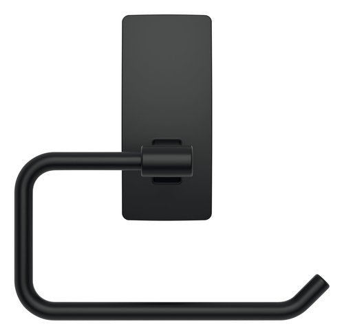 Command Toilet Paper Holder Matte Black with Water Resistant Command Strips, Rust Resistant Bathroom Organizer