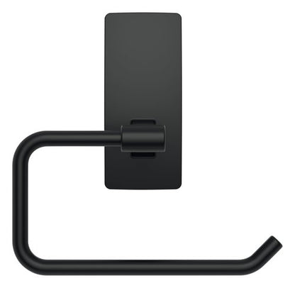 Command Toilet Paper Holder Matte Black with Water Resistant Command Strips, Rust Resistant Bathroom Organizer