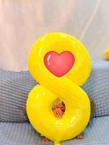 Yellow Number 7 Balloon - 40 Inch Giant Foil Balloon for 7th Birthday Party Decorations