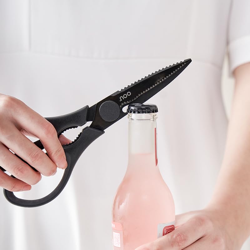 OOU Kitchen Shears, Ultra Sharp Come-apart Kitchen Scissors, Multipurpose Heavy Duty Chopping Scissors