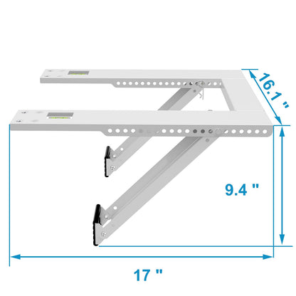 Qualward Air Conditioner Bracket Window AC Support Brackets - Heavy Duty with 2 Arms, Up to 180 lbs for 12000 to 24000 BTU AC Units- Fits Single Or Double Hung Windows