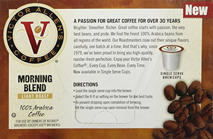 Victor Allen's Coffee Morning Blend, Light Roast, 12 Count, Single Serve Coffee Pods for Keurig K-Cup Brewers