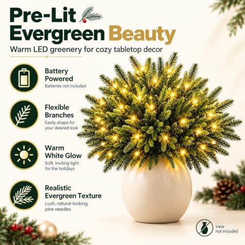 Twinkling Enchanted Evergreen Pine Tree with Lights - Pine 10