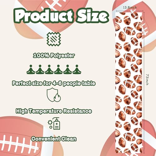 Football Table Runner for Game Day Parties - Football Decorations & Supplies - Variation of THIS listing