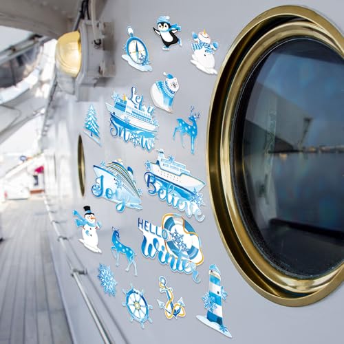 Capoda 16Pcs Christmas Cruise Door Magnets - Frozen Winter Decorations