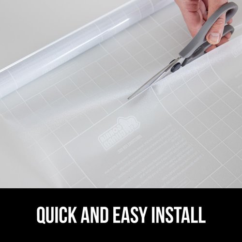 Gorilla Guard Window Privacy Film, Removable Two Way Sun Blocking, Reusable No Residue Stickers, Strong Static Clings to Glass Windows, Decorative Bathroom Door Coverings, 17.5 x 78.7 Inch, Frosted