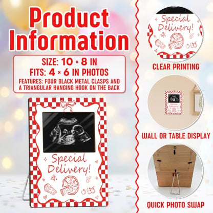 Special Delivery Ultrasound Photo Frame - Baby Announcement Keepsake, 4x6 Inch, Baby Shower Gift, Pregnancy Memory, Variation of THIS listing