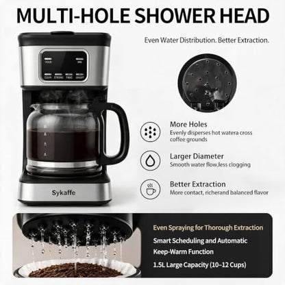 12-Cup Programmable Drip Coffee Maker with 60oz Water Tank