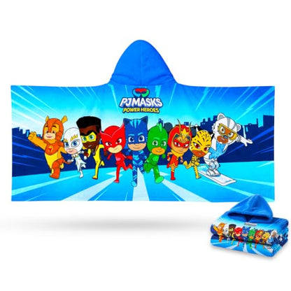Kids Hooded Towel Poncho - PJ Masks Beach & Pool Wrap for Toddlers