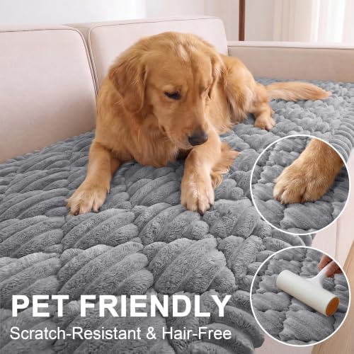 Waterproof Dog Couch Cover - Non-Slip Pet Sofa Protector, Light Grey 27.6"x70.9"