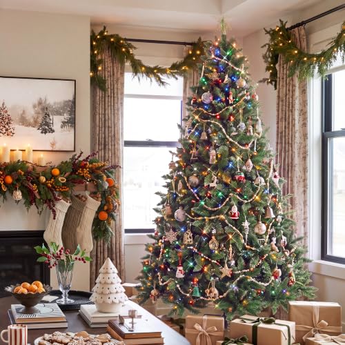 6ft Prelit Christmas Tree with Multi-Color RGBW Lights & App Control - Green