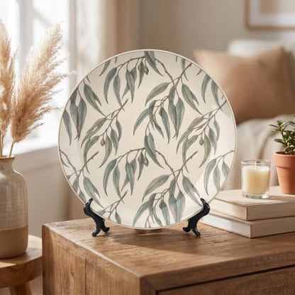 Eucalyptus Decorative Plates for Display - 10 Inch, Nature 006