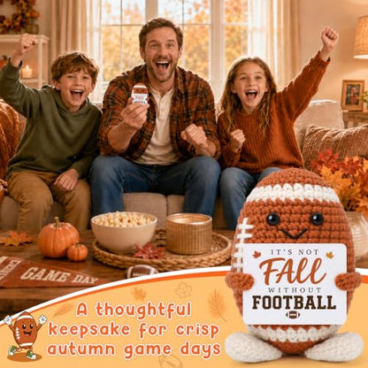 Football Gift for Fans - Fall Season Handmade Crochet Football Keepsake
