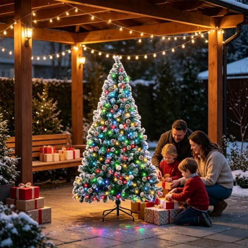 6 FT Pre-Lit Artificial Christmas Tree with 250 LED Smart RGB Lights - App & Remote Control