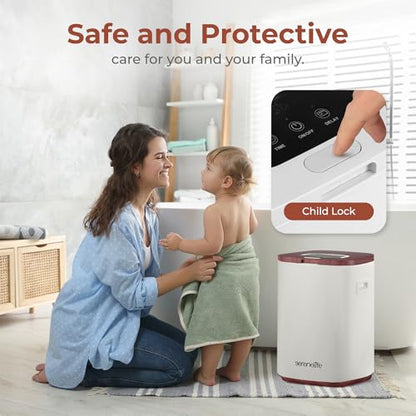 Bathroom Towel Warmer Bucket - 23L Compact Heated Towel Dispenser with Timer