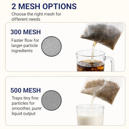 4Pcs Fine Mesh Filter Bags with Drawstring - 9.8 x 13.8 Inches, Food-Grade Nylon