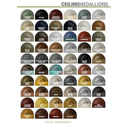 Ekena Millwork 16 1/2"OD x 3 5/8"ID x 1 1/8"P Apollo Ceiling Medallion Fits Canopies up to 5 5/8" Ceiling Medallion, Witch Hazel Crackle