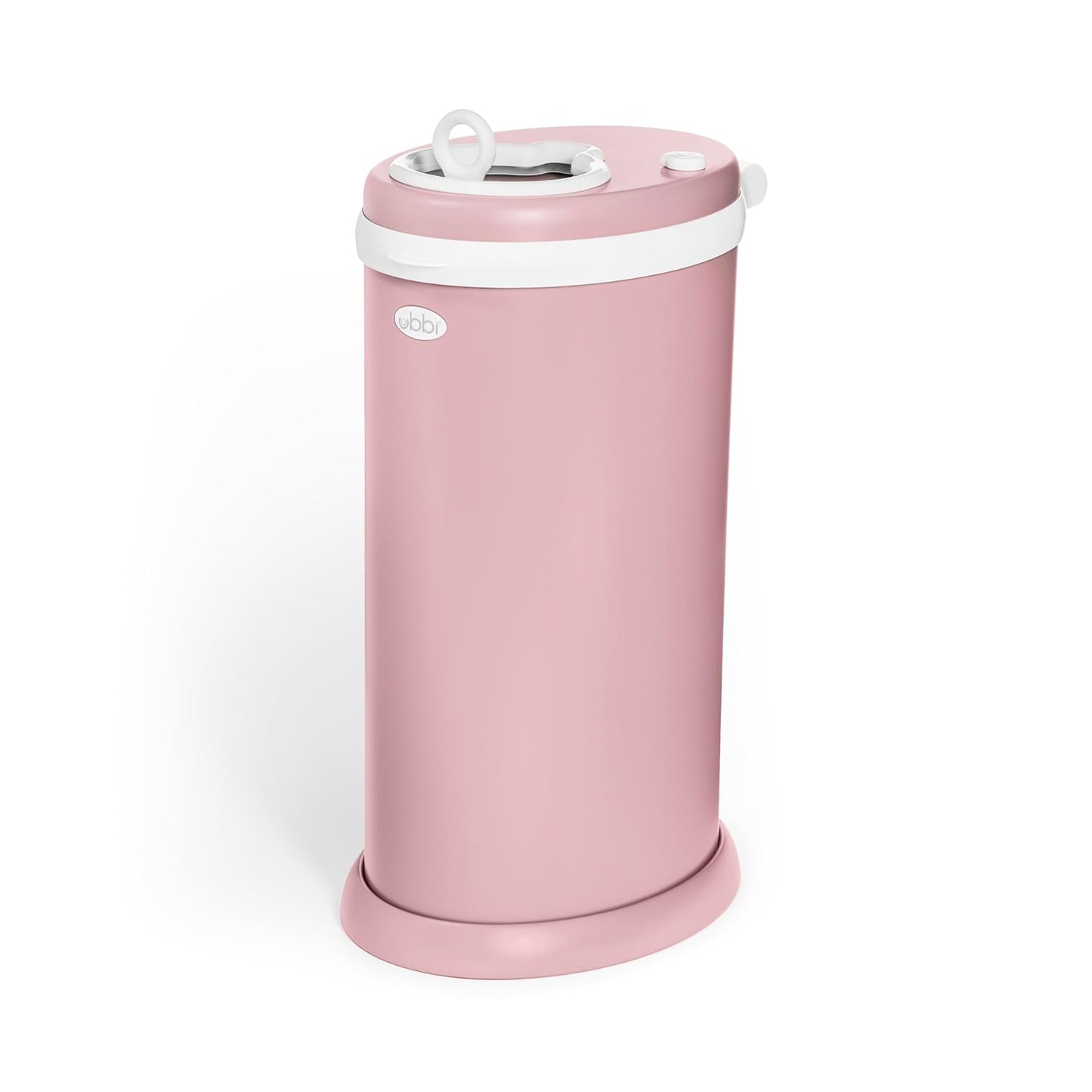 Ubbi Stainless Steel Diaper Pail - Odor Locking Design, No Special Bag Required | Fig Blossom Color