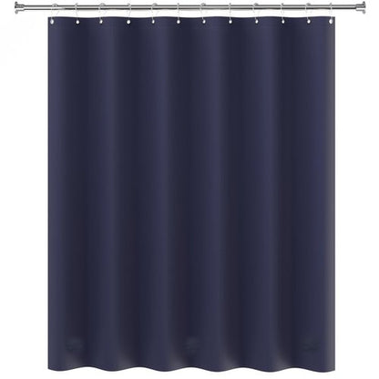 AmazerBath Navy Blue Shower Curtain, Thick PEVA, Heavy Duty Waterproof 72x72 with 3 Weighted Stones and 12 Grommets