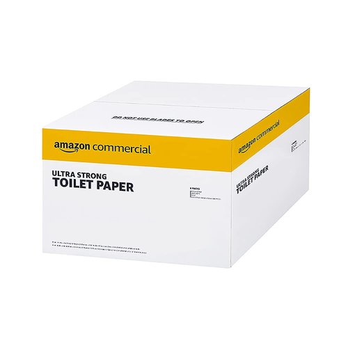 AmazonCommercial FSC Certified 2-Ply White Ultra Strong Toilet Paper, Septic Safe, 286 Sheets per Roll - 36 Rolls