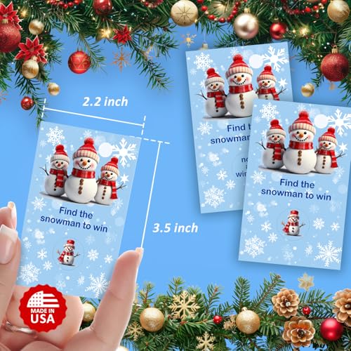 Christmas Party Game Scratch Off Cards Snowflakes Set of 40