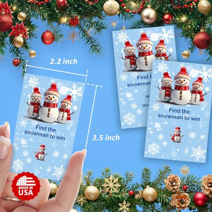 Christmas Party Game Scratch Off Cards Snowflakes Set of 40