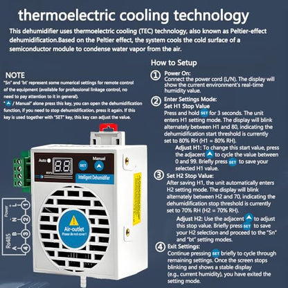 Small Dehumidifier for Grow Tent, Closet, Storage Cabinet, Safe - Moisture Control