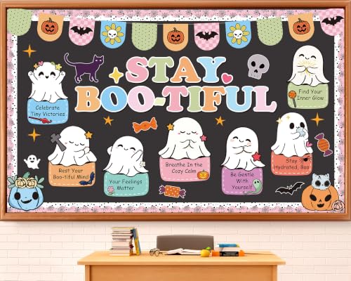 Halloween Ghost Bulletin Board Decoration Set Classroom Halloween Party Supplies