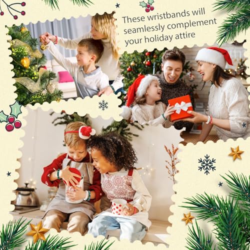 Christmas Silicone Bracelets Bulk Set - 10 Styles for Kids and Adults, 200 Pieces - Stylish Variation