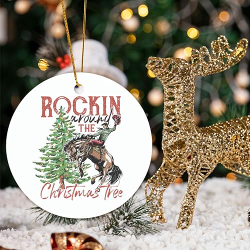 Cowboy Christmas Ornaments - Western Holiday Decor for Tree - Social Work4