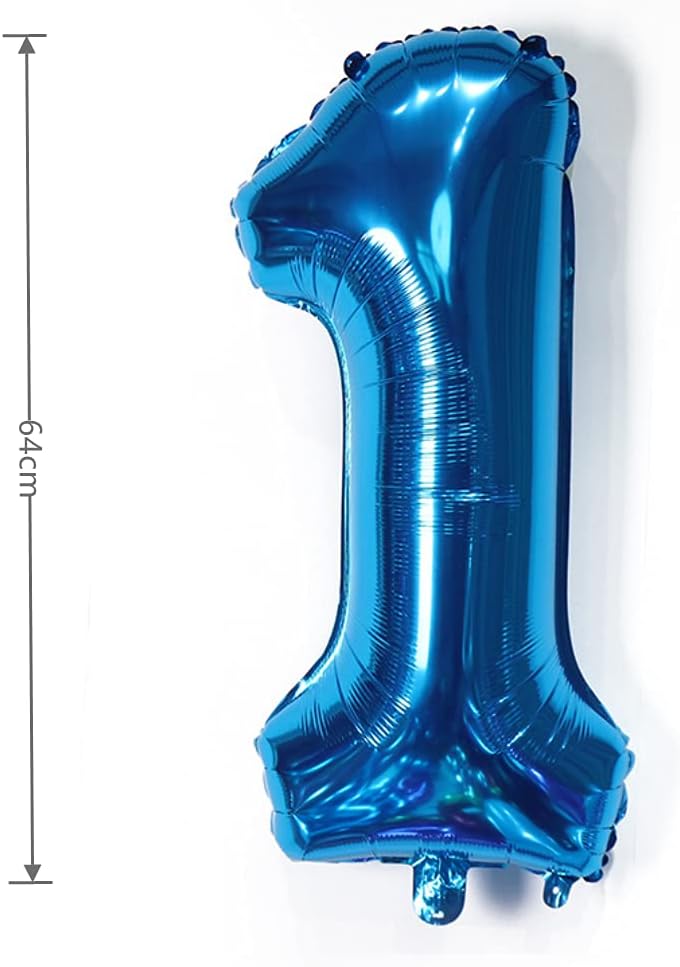 YPSelected 32-Inch Large Blue Helium Number Balloon - Perfect for Birthday & Wedding Celebrations
