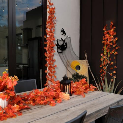 98Ft Fall Leaf Garland with Maple Leaves for Thanksgiving & Holiday Decor - Autumn Vines, Artificial Fall Decor for Home & Wedding - Variation of THIS listing