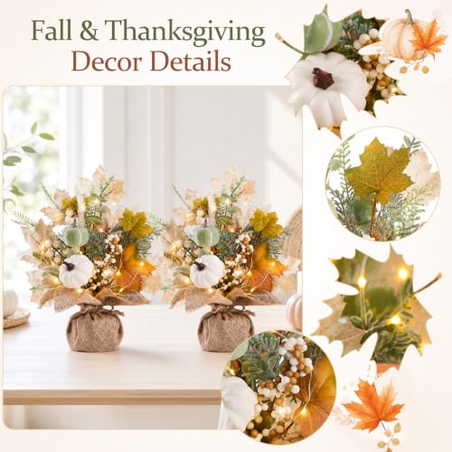 Fall Thanksgiving Table Centerpieces - 2 Pack Fall Decor (Variation of THIS listing)
