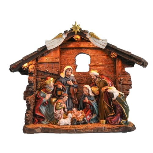 Lighted Nativity Scene Set for Christmas Indoor Decoration - 4 Pieces