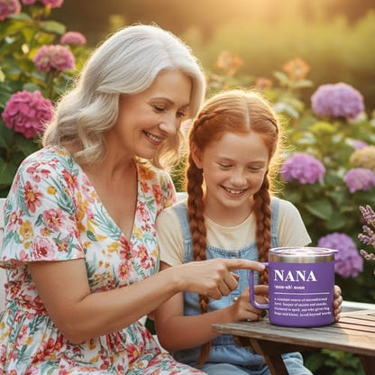 14oz Nana Mug - Purple - Gift for Grandma Birthday Christmas Mothers Day