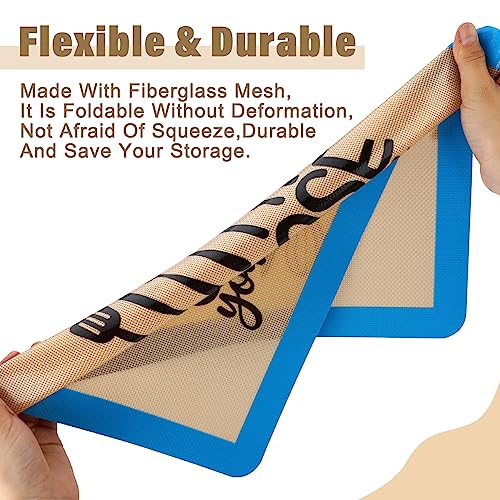 Silicone Baking Mat Set 4 Pieces Non-Stick Oven Liners 16.5 x 11.6 Inches
