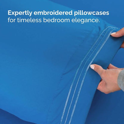 Full XL Bed Sheet - 4 Piece Full XL Bed Sheets Set - Soft, Breathable & Cooling - Hotel Luxury Bedding for Women, Men, Kids, Teens, Boys & Girls - Deep Pockets, Comfy, Fade & Wrinkle Free - Royal Blue