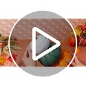 Marsui Fall Decor 2-Set Stacked Pumpkins with White, Green, Orange - 11.8"
