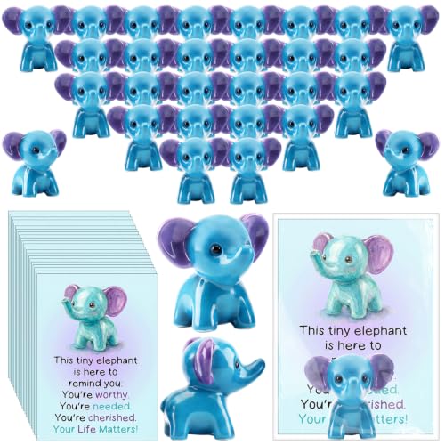 Suicide Prevention Awareness Gift Set with Elephant Pins - Bulk 100 Pack