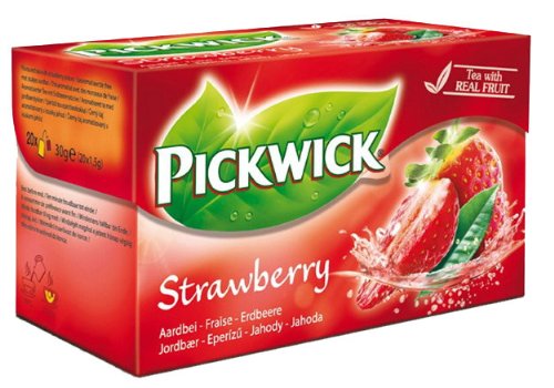 Pickwick Strawberry, 20 Tea Bags Per Packages, (Pack of 4)