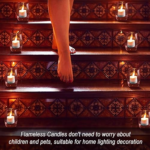 Rechargeable Flameless Tea Lights with Remote & Charging Base - RGB 6PCS
