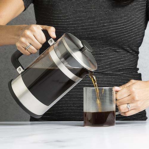 Primula 2-in-1 Coffee Maker, Make French Press Coffee and Cold Brew Coffee in One Coffee Maker, Comfort Grip Handle, Durable Glass Carafe, Perfect 6 Cup Size