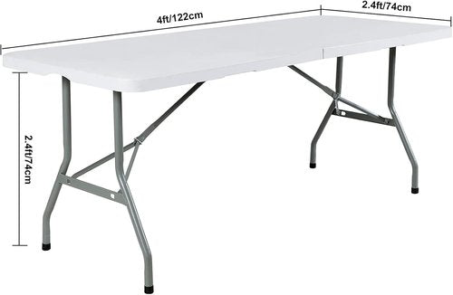 FORLIFE Spandex Table Cover - Fitted 4ft Rectangular Tablecloth for Weddings & Parties | Black