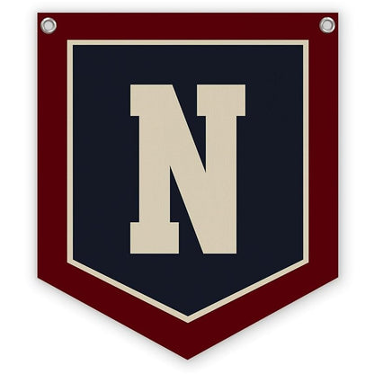 N Pennant Flag Personalized Baby Gifts for Toddler Boys Room Decor - N Variation