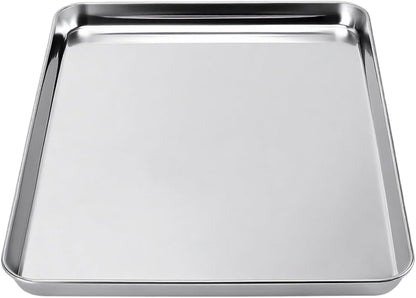 Skiennix Stainless Steel Baking Sheets - 4-Piece Set for Cooking & Roasting | 17.6 x 12.4 x 1 Inch